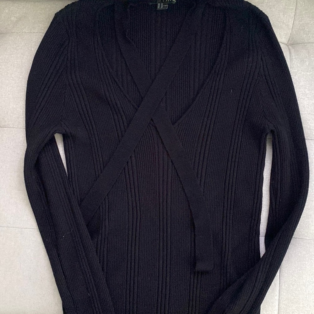 Plus Size Black Sweater Shirt